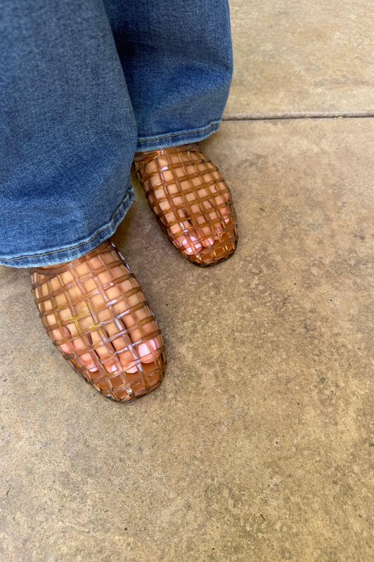 Jelly Mesh Mule Brown