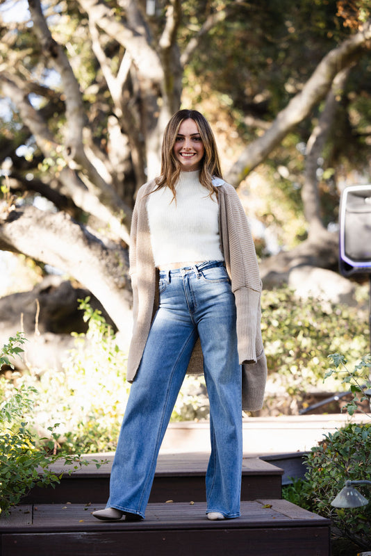 Snowflakes Fuzzy Knit Sweater Crop Top Ivory