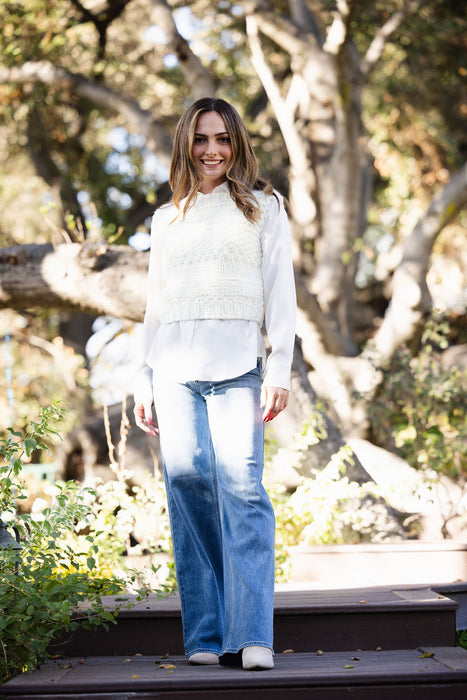 White Button Blouse