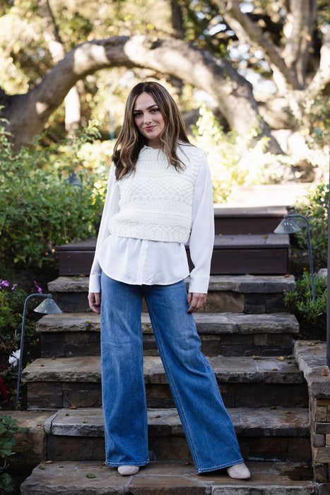 White Button Blouse