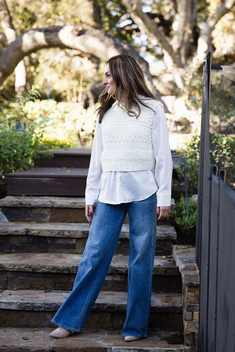 White Button Blouse