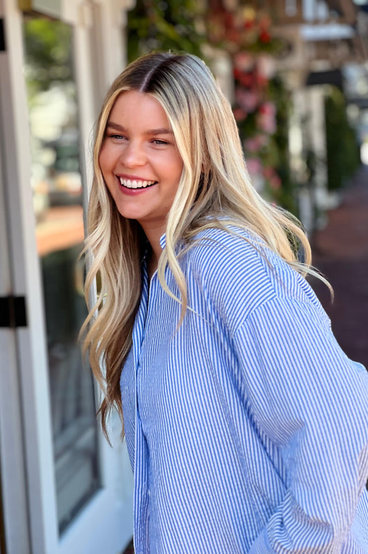 Always a Classic Striped Shirt Blue/White