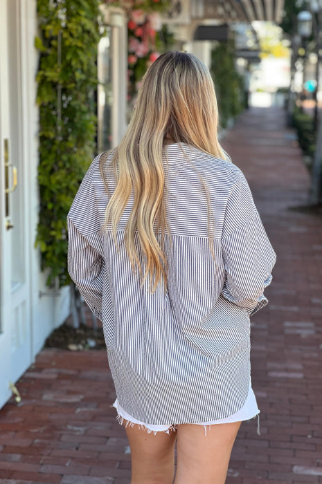 Always a Classic Striped Shirt Black/White