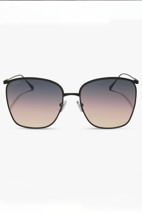 Diff Vittoria Brushed Black Twilight Gradient Sunglasses