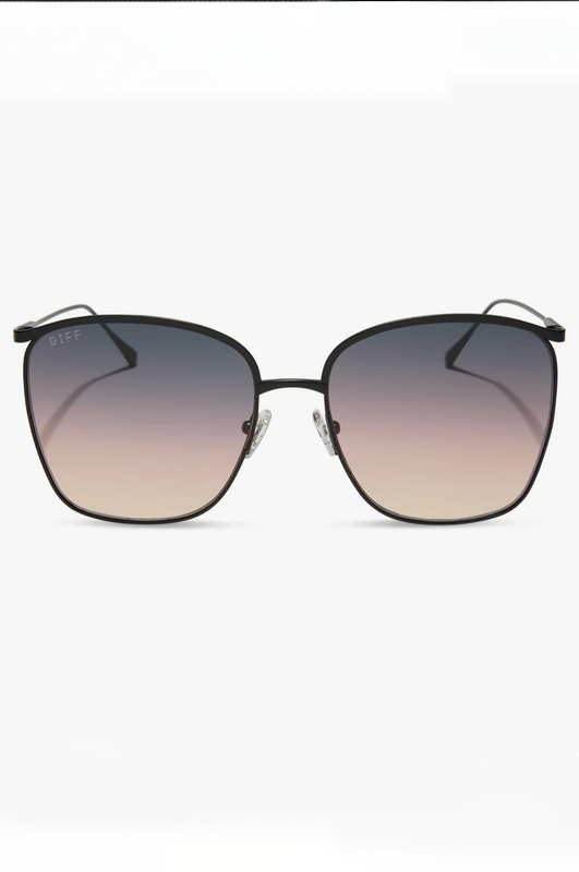 Diff Vittoria Brushed Black Twilight Gradient Sunglasses