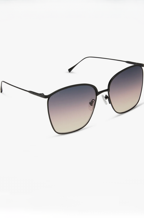 Diff Vittoria Brushed Black Twilight Gradient Sunglasses