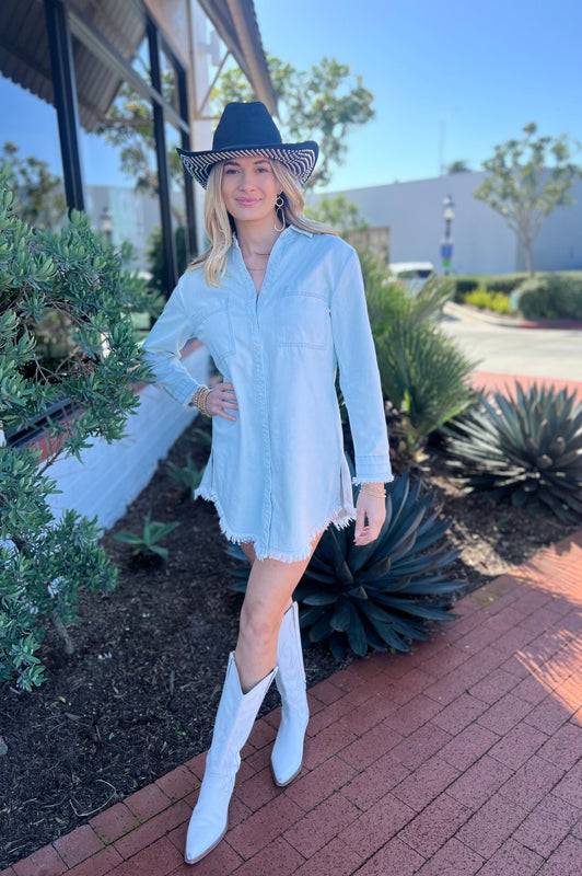 Denim Shirt Dress – Sunshine Girls Boutique Denim Shirt Dress – Sunshine Girls Boutique