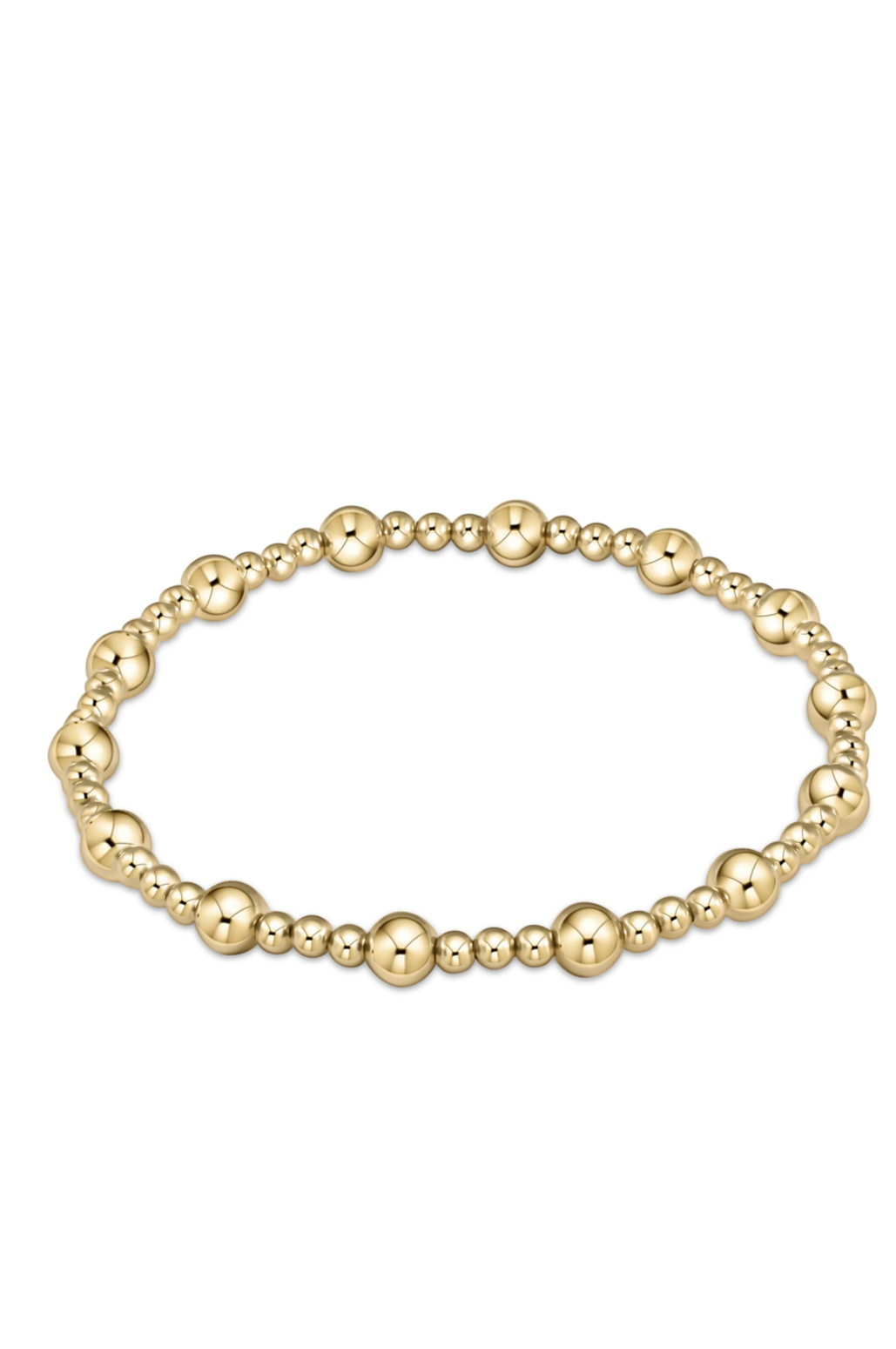 Classic Sincerity Pattern 5mm Bead Bracelet Gold