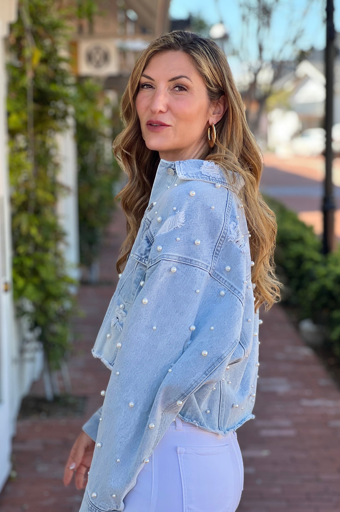 STUDDED UP DENIM JACKET – 7 Luxe Boutique