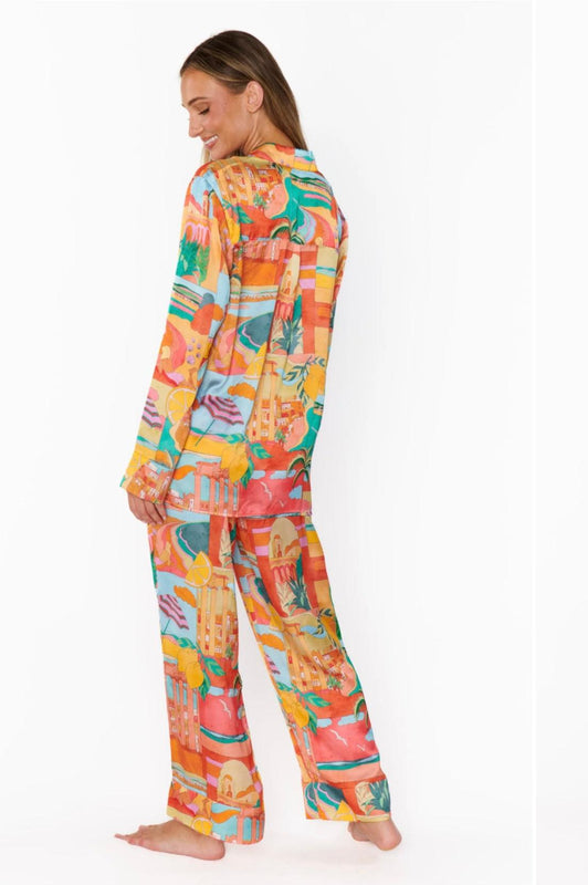 Show Me Your Mumu Early Riser PJ Set Postcards from Italia