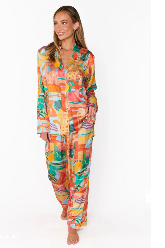 Show Me Your Mumu Early Riser PJ Set Postcards from Italia