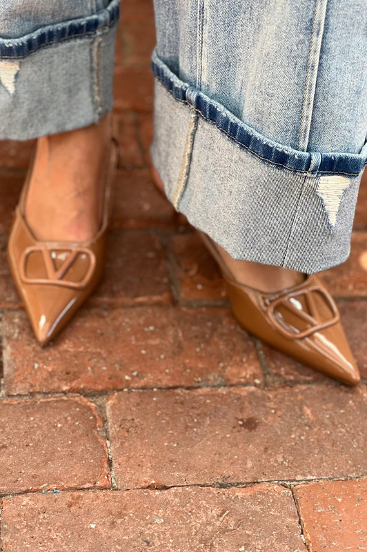 Clementine Kitten Heels Camel