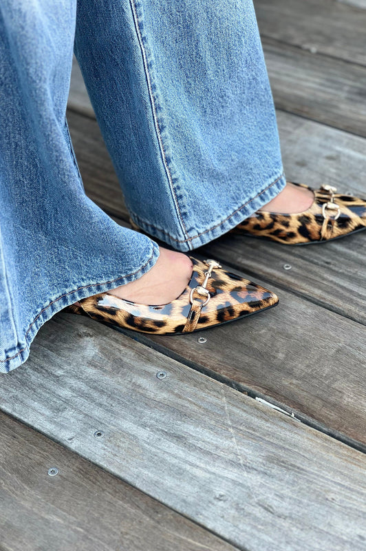 Carolina Patent Flats Leopard