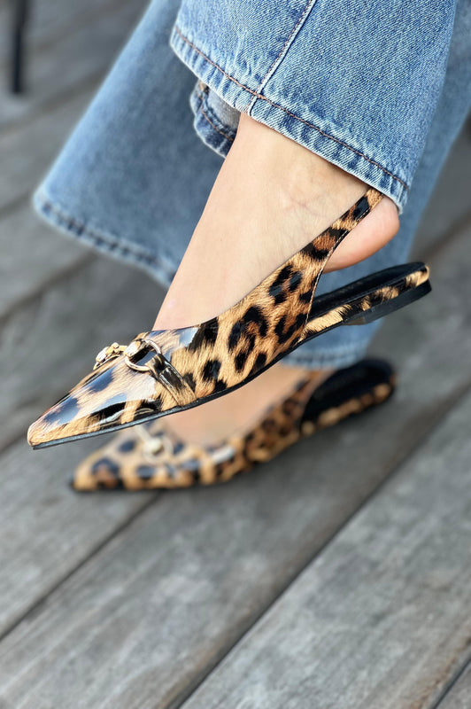 Carolina Patent Flats Leopard