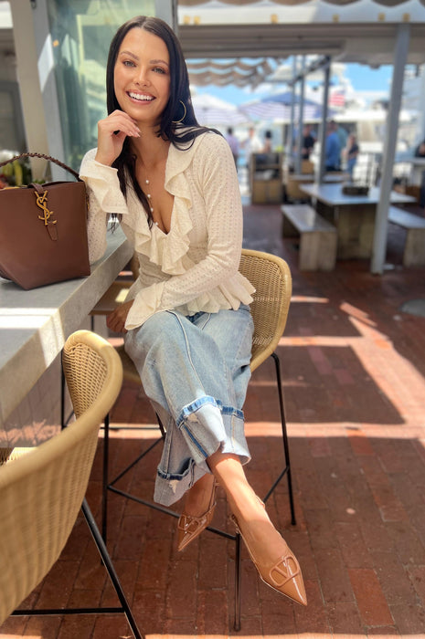 Show Me Your Mumu Marley Top Cream Pointelle Knit