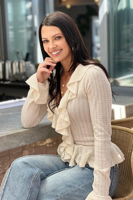 Show Me Your Mumu Marley Top Cream Pointelle Knit
