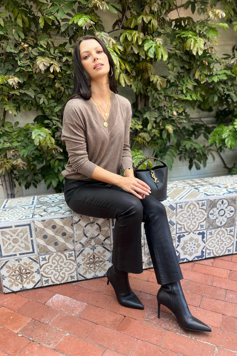 Brooks Casmere Blend Top Taupe