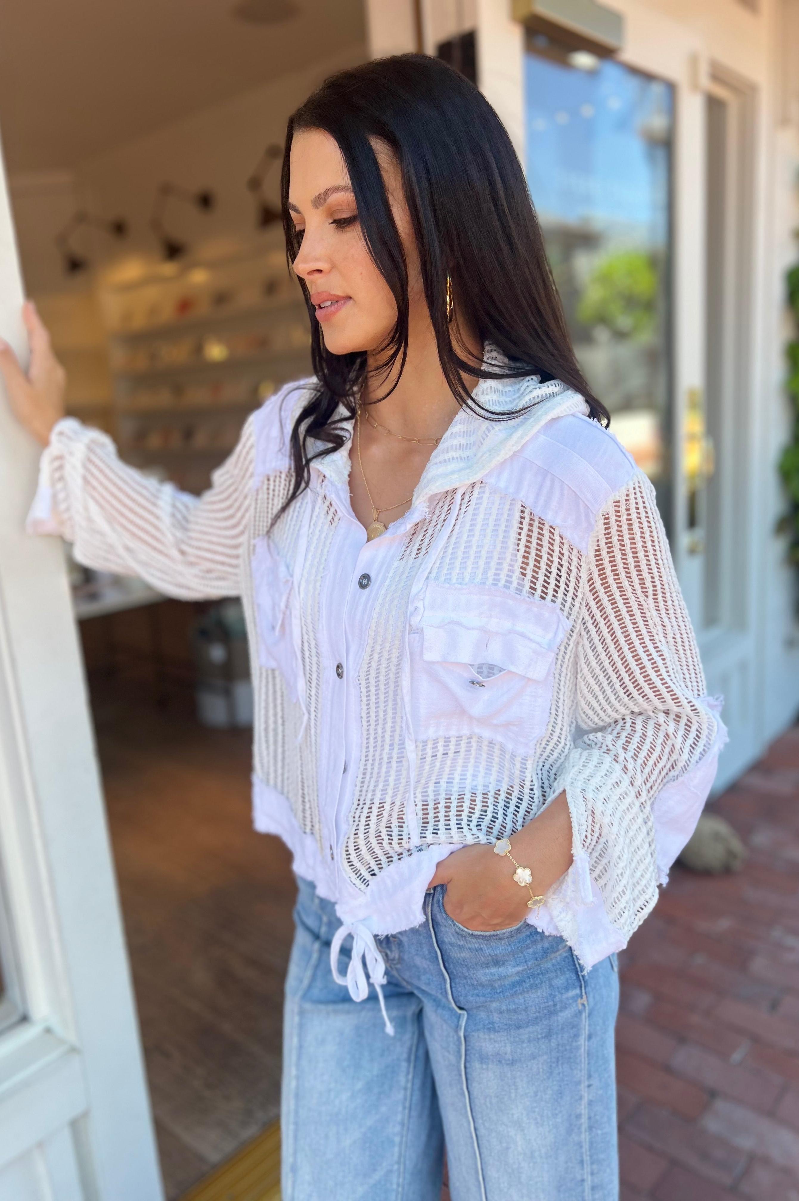 Boho Favorite Jacket Top White