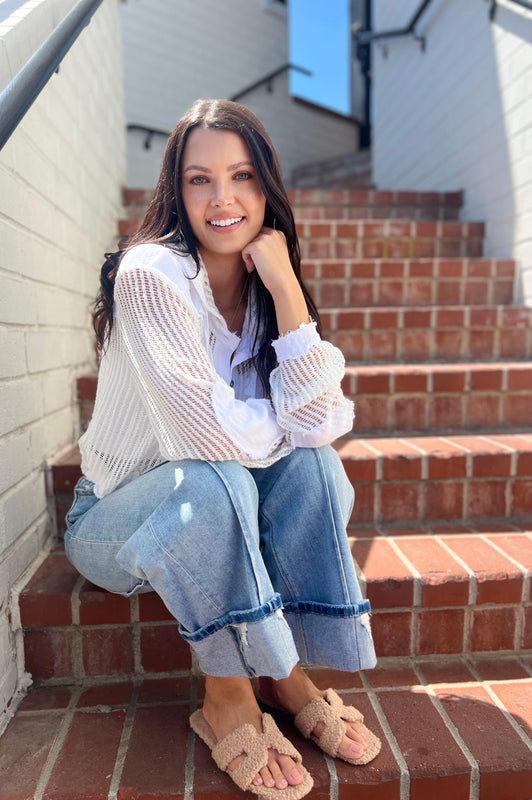 Boho Favorite Jacket Top White
