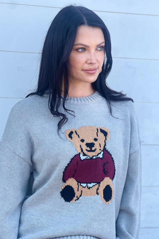 Teddy Bear Sweater Grey