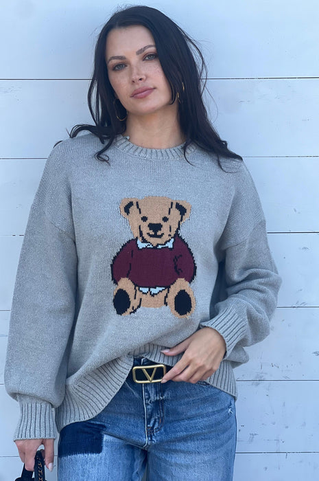 Teddy Bear Sweater Grey
