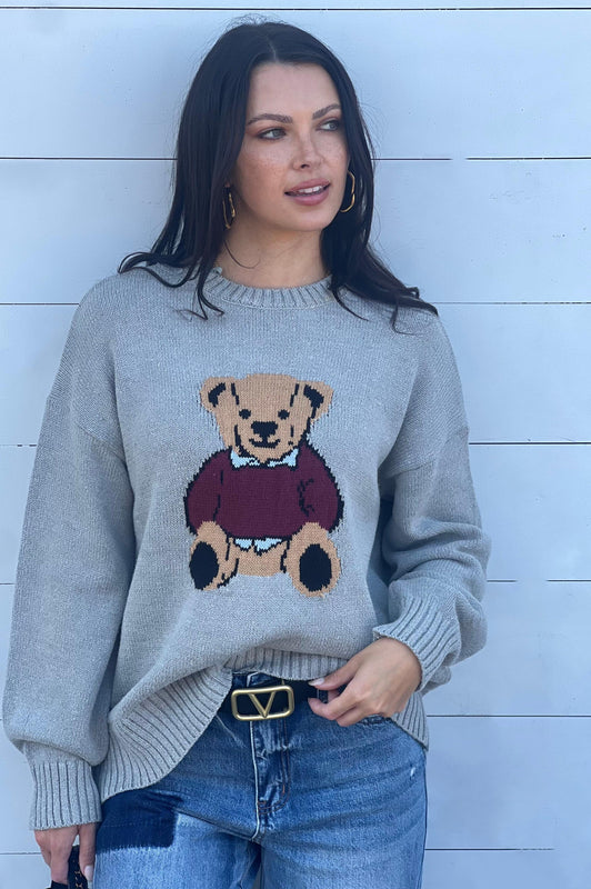 Teddy Bear Sweater Grey