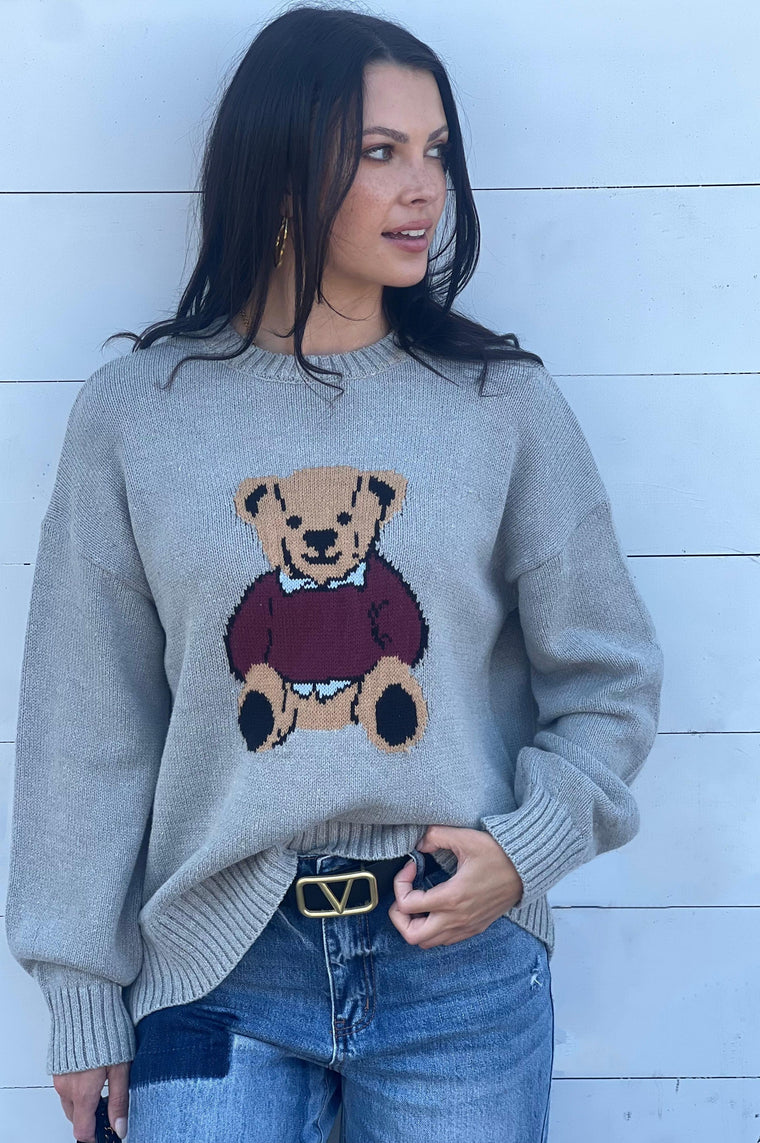 Teddy Bear Sweater Grey