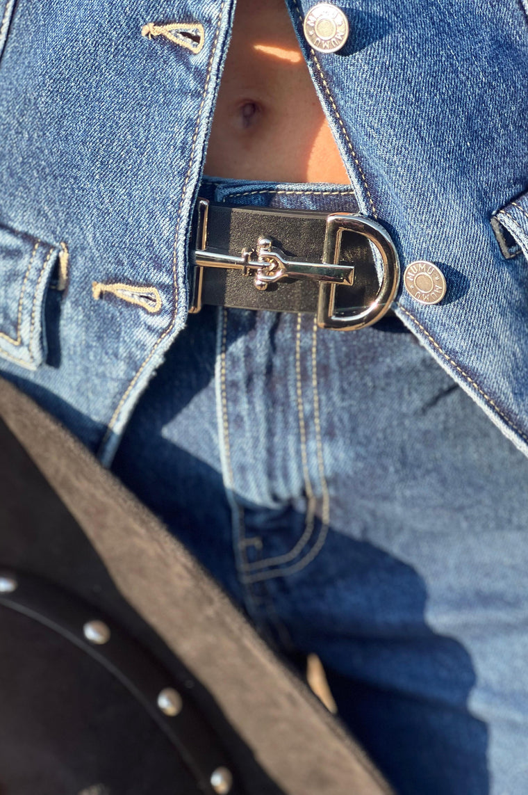 Gucci Like Belt Black Silver