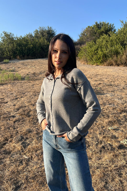 The Marlo Cardigan Heather Grey