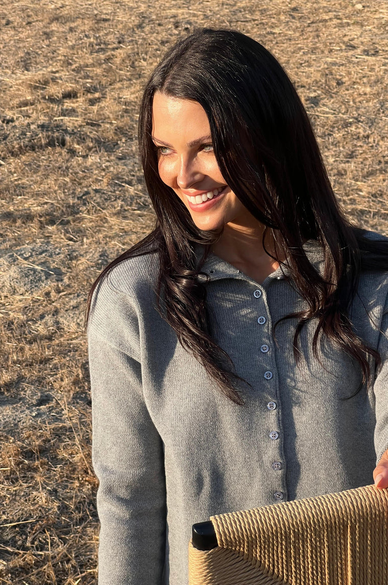 The Marlo Cardigan Heather Grey