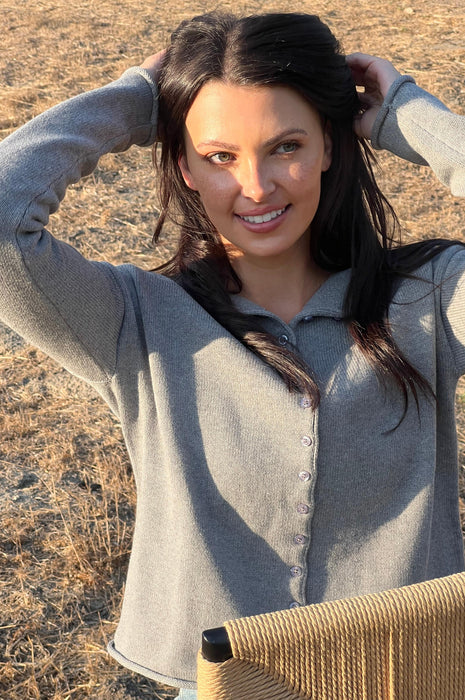 The Marlo Cardigan Heather Grey