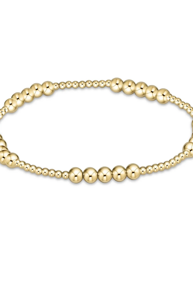 Classic Blissful 2mm Bead Bracelet 4mm Gold