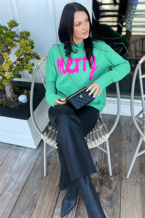 Merry Green/Pink Sweater