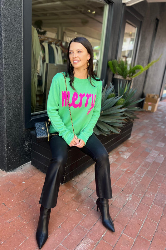 Merry Green/Pink Sweater