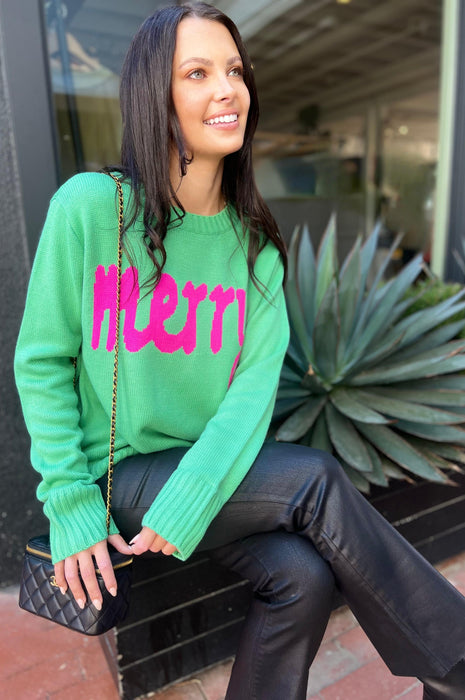 Merry Green/Pink Sweater