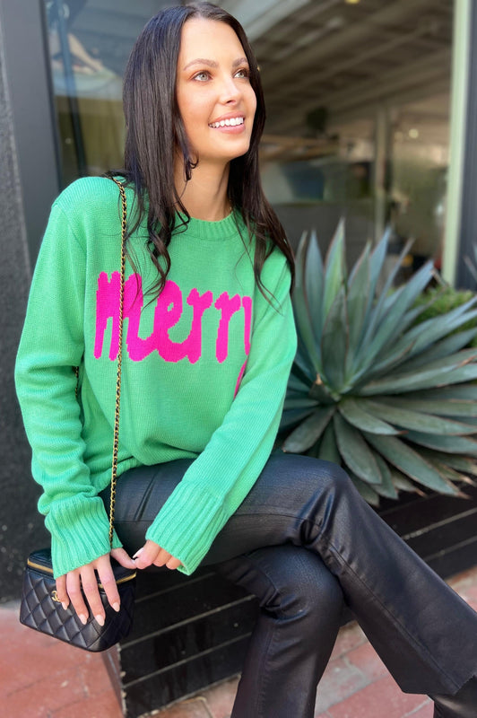 Merry Green/Pink Sweater