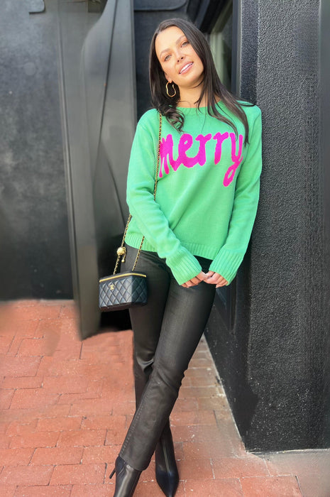 Merry Green/Pink Sweater