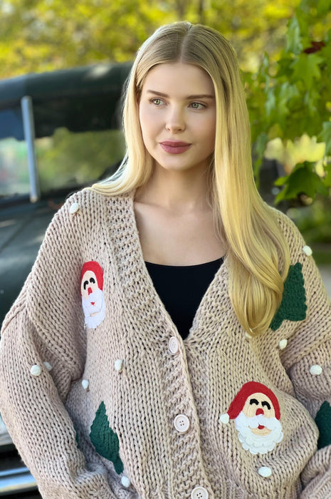 HO HO Beige Cardigan