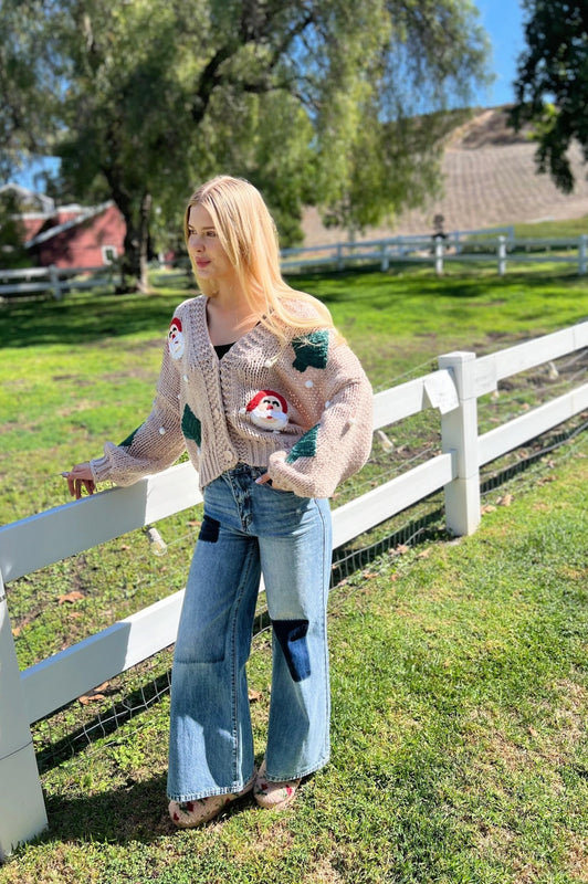 HO HO Beige Cardigan