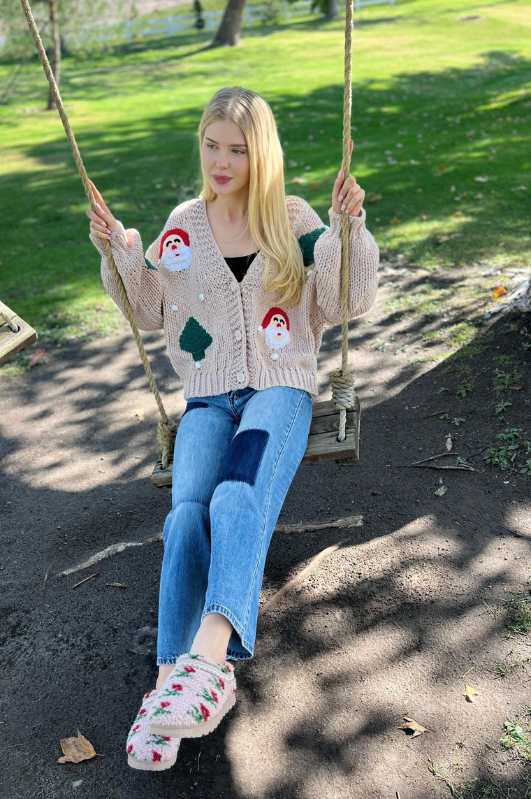 HO HO Beige Cardigan