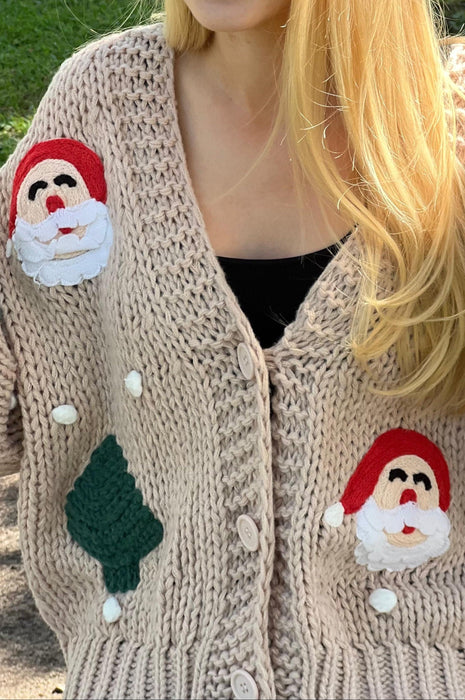 HO HO Beige Cardigan