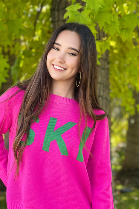 SKI Sweater Pink Green