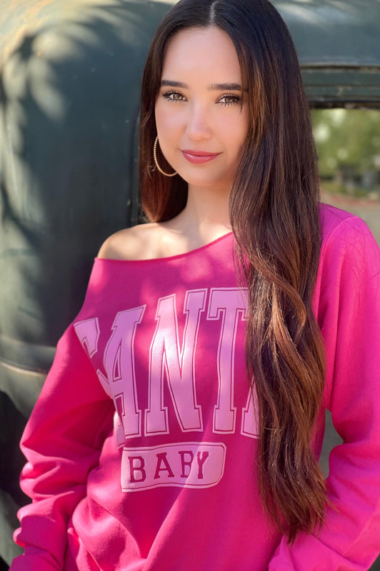 Santa Baby off the Shoulders Pink