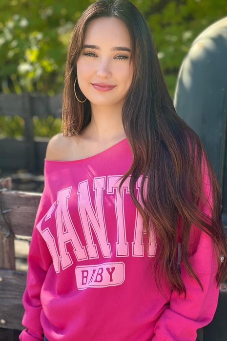 Santa Baby off the Shoulders Pink