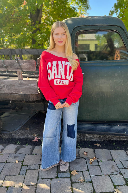 Santa Baby off the Shoulders Red