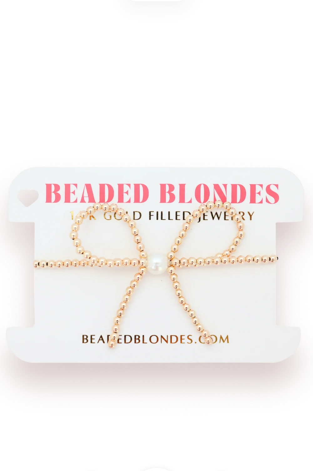 14k Filled Gold Bow Bead Bracelet