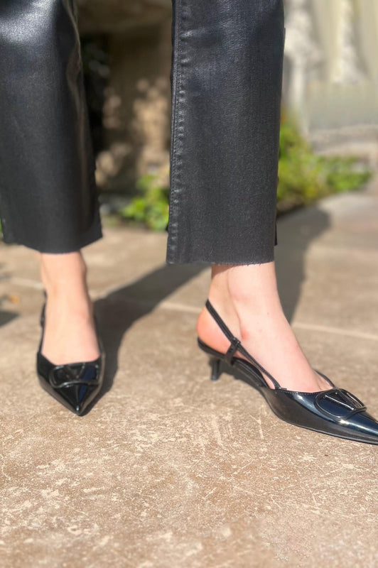 Clementine Kitten Heels Black