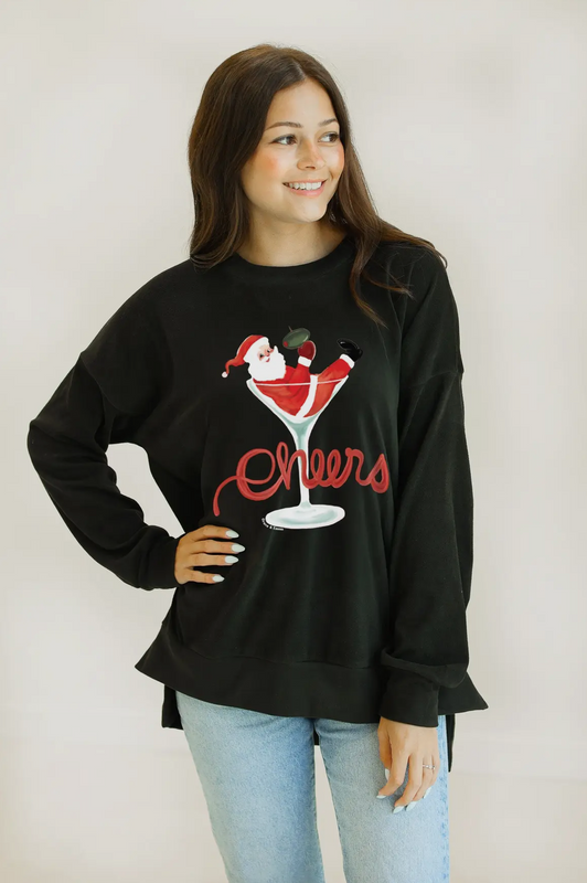 Cheers HO HO Santa Martini Black