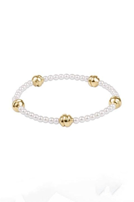 Admire Small Gold 3mm Pearl Bracelet