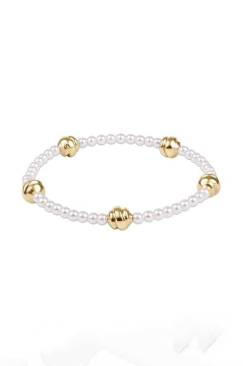 Admire Small Gold 3mm Pearl Bracelet